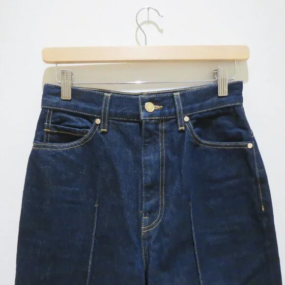 ULLA JOHNSON Genevieve Wide Leg Jeans in Tigris Dark Denim Size 26 Quiet Luxury - Picture 5 of 15